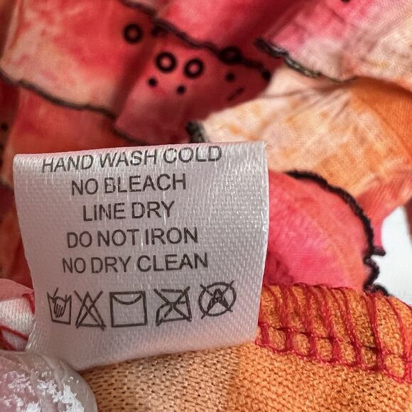 VTG 90s Y2K Ruffle Babydoll Tie Dye V-neck Medium Top Fairy Whimsigoth Mesh - Picture 7 of 10